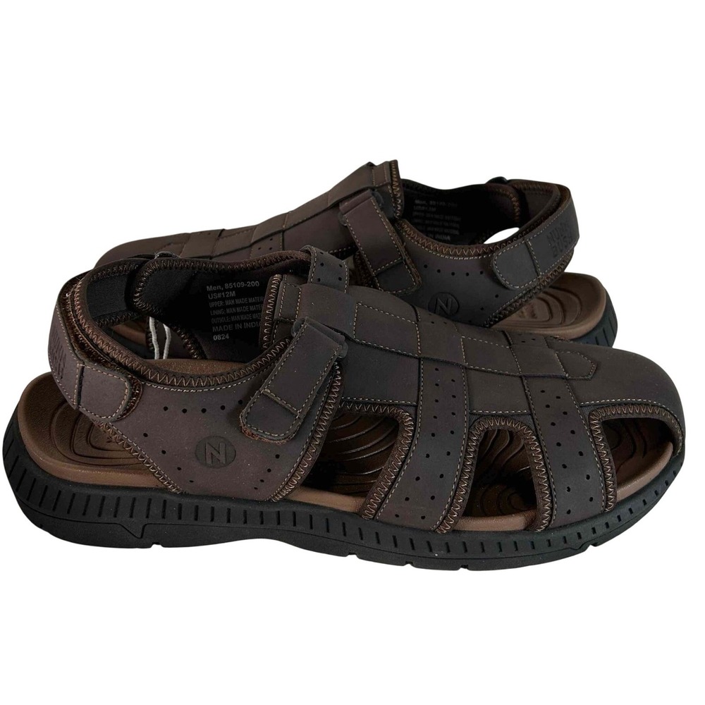 Nunn Bush Mens Laguna Sandal 85109-200 Brown Fisherman Sandals Size 12 M NEW